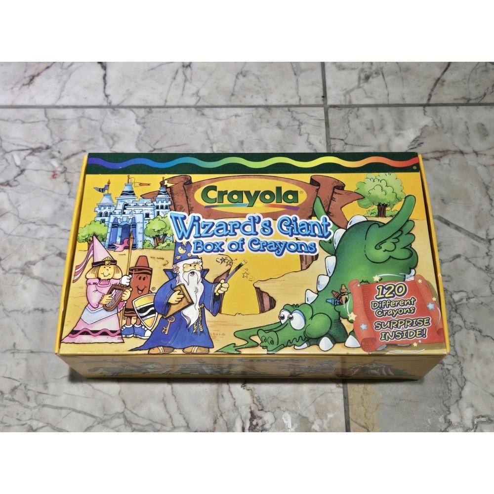 NOS 1999 Crayola Wizards Giant Box of 120 Crayons Set COMPLETE Rare Hard To Find